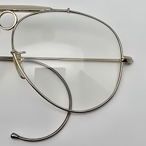 *SOLD*Tasco 1135P Shooter Gold Frame Clear Glass Lens Aviator Sunglasses w/ Case - Picture 11 of 15